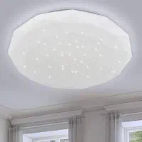 چراغ سقفی سه حالته ریموت دار پنل کریستالی ۷۲ وات