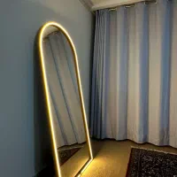 اینه قدی نئون دار فریم چوبی شکلاتی