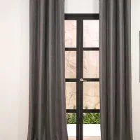 پرده کتان ترک رنگ طوسی فیلی