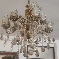 لوستر و ساعت برنجی برنز