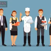 کارگر ساده و سالندار رستوران