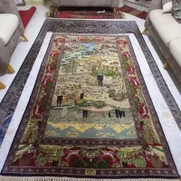 فرش‌دست‌بافت‌‌شادسر‌کاشان‌‌نقشه‌شکارگاه