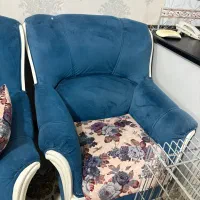فروش یک دست مبل راحتی ۷ نفره کار کرده|مبلمان خانگی و میز عسلی|رودهن, |دیوار