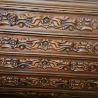 سرویس خواب ۲نفره،منبت کاری شده،تمام چوب|تخت و سرویس خواب|تهران, ازگل|دیوار