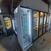 فریزر ایستاده ویترینی مدل وان فایبر و داخل استیل