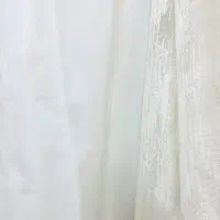 پرده شیک عروس به همراه میل پرده و پشت شیشه ای|پرده، رانر، رومیزی|رفسنجان, |دیوار