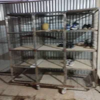 قفسه ۱۲طبقه چرخ دار|کتابخانه، شلف، قفسههای دیواری|برخوار, |دیوار