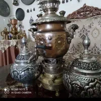 سماور نفتی برنجی عتیقه و آنتیک دکوری سماور قدیمی