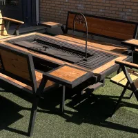 ست میزصندلی آتشکده ترموود کافه/رستورانی/رووف گاردن