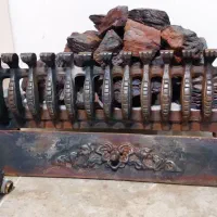 گارد شومینه با سنگ نسوز و مشعل گازسنگین وزن