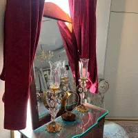 کنسول و آینه چوبی
