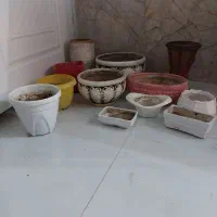 انواع گلدان پلاستیکی و سفالی سایز متوسط بزرگ