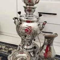 سماور گازی با آینه شمعدان عقد