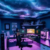 لاین نوری . اجرای سقف ابری|خدمات پیشه و مهارت|چغادک, |دیوار