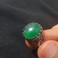انگشتر نگین سبز و فیروز درجه یک عراقی