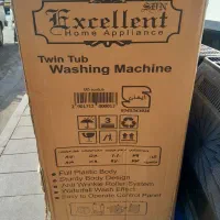 لباسشویی دو قلو ۹ کیلو گرمی اکسلنت نو|ماشین لباسشویی و خشککن لباس|قم, شهرک امام حسن|دیوار