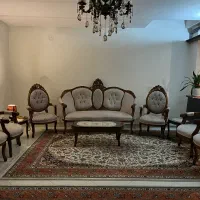 مبل استیل چوب ۹ نفره