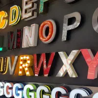 تابلوسازی حروف برجسته چلنیوم لاسوگاسی  تابلومغازه|فروشگاه و مغازه|رشت, ولکس|دیوار