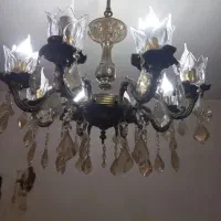 ست لوستر تمام برنجی قدیمی و سنگین