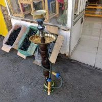 قلیان چوبی ست کامل نو