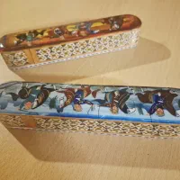 ۲ عدد قلمدان خاتم کار قدیمی