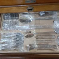 سرویس قاشق چنگال ۱۲۴ پارچه ناب استیل اصلی|ظروف سرو و پذیرایی|مشهد, طلاب|دیوار