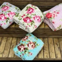 پتو مسافرتی چهار خونه .کرکره .طرح قلب و گل