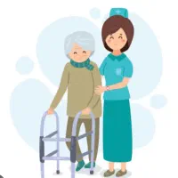 پرستار خانم برای نگهداری از سالمند خانم