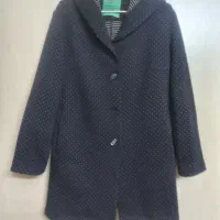 پالتو پشمی گرم کلاه دار سایزXL