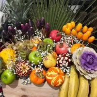 میوه ارایی حکاکی هندوانه وکدو یلدا|صنایع دستی و سایر لوازم تزئینی|الوند, |دیوار