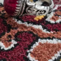 انگشتر نقره یاقوت