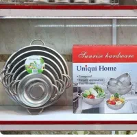 آبکش استیل ۶عددی دسته دار یونیک