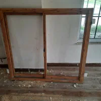پنجره آلومینیوم طرح چوب