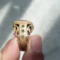 انگشتر کلکسیونی یاقوت سرخ برمه-خون کفتری ویاقوتسبز|جواهرات|زرند, |دیوار