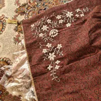 رومیزی یا رواوپنی ترمه سرمه دوزی مربع