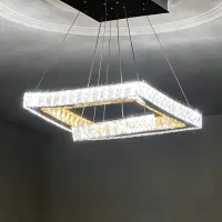 لوستر مینیمال کریستالی ریموت دار