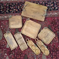 سرویس پذیرایی گوزن برنچی چوبی