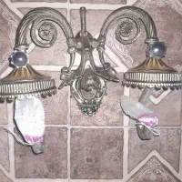 دوعدد شب خواب وفانوس دیواری گازی برنزاصل