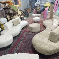 مبلمان استیل کلاسیک با چوب طبیعی/مبل روشنا