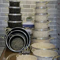 سرویس قابلمه ۱۵ پارچه گرانیتی کوشا سنگی