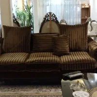 باسلام مبل ۷ نفره سالم جنس چوب روکش مخمل
