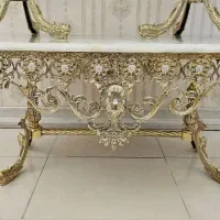 میز جلومبلی برنز و برنزی افتابگردان سنگین