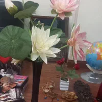مجسمه و آئینه و گلدان