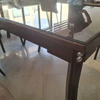 میز کار/ غذاخوری ۸ نفره با ۸ صندلی از چوب راش