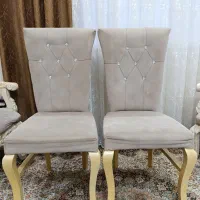 ۴ عدد صندلی میز ناهار خوری.     بدون میز