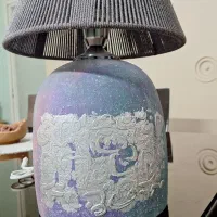 آباژور سفالی ژورنالی با رنگ و پتینه خاص|چراغ خواب و آباژور|تهران, دکتر هوشیار|دیوار