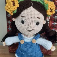 عروسک دختر دست بافت