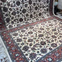 فرش دستباف جفت ۶ متری افشان ۴۰ رج کرم دستبافت|فرش|تهران, مولوی|دیوار