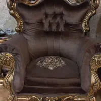 مبلمان سلطنتی ۹نفره چوب راش و گردو +میز ناهارخوری