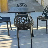 میز و صندلی پلاستیکی مدل برگی